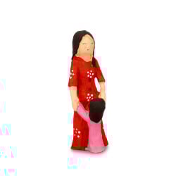Vidalı Büyük Boy Anne Kız Teraryum Fanus Obje - 2