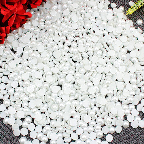 Yarım İnci Beyaz 6 mm 250 gr - Toptanalim