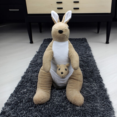 Yavrulu Kanguru Peluş 42CM Kahverengi - Platin Gift (1)