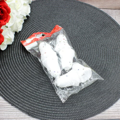 Yılbaşı Ağaç Süsü Beyaz Çan 6'Lı Paket - 3