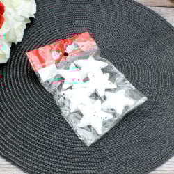 Yılbaşı Ağaç Süsü Beyaz Yıldız 6'Lı Paket - 3