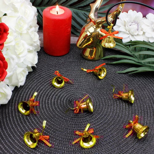 Yılbaşı Ağaç Süsü Çan 8'Li Paket - Kare Dekor