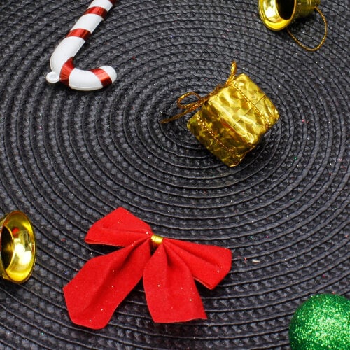 Yılbaşı Ağaç Süsü Karışık 9'Lu Paket - Kare Dekor (1)