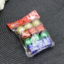 Yılbaşı Ağaç Süsü Renkli Karışık 12'li Paket - 3