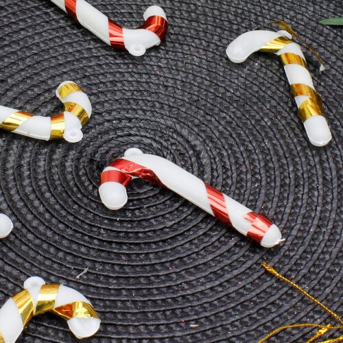 Yılbaşı Ağaç Süsü Renkli Şemsiye 8'Li Paket - Kare Dekor (1)