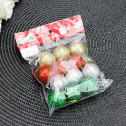 Yılbaşı Ağaç Süsü Renkli Toplar 12'li Paket - 3