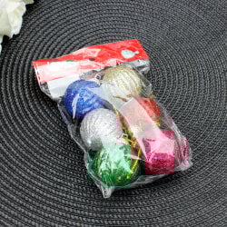 Yılbaşı Ağaç Süsü Renkli Toplar 6'Lı Paket - 3