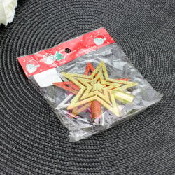 Yılbaşı Ağaç Süsü Renkli Yıldız 3'Lü Paket - 3