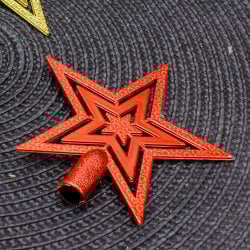 Yılbaşı Ağaç Süsü Renkli Yıldız 3'Lü Paket - 5