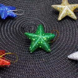 Yılbaşı Ağaç Süsü Renkli Yıldız 6'Lı Paket - 2