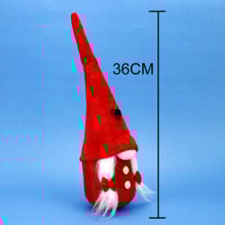 Yılbaşı Cüce Peluş 36 Cm Kırmızı Kız - 3