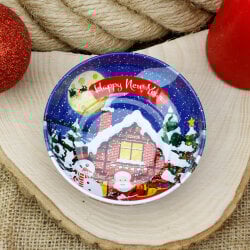 Yılbaşı Desenli Teneke Kase 9,5 CM - 5