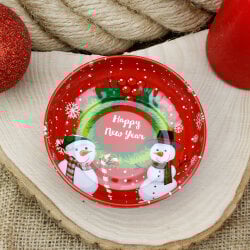 Yılbaşı Desenli Teneke Kase 9,5 CM - 6