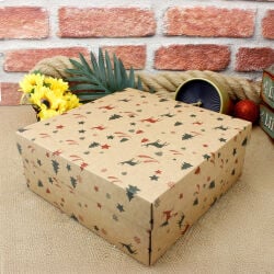 Yılbaşı Kraft Kutu 25.5x10CM - 1