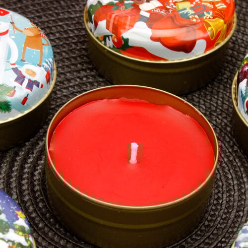 Yılbaşı Mumlu Teneke Kutu Asorti - 3