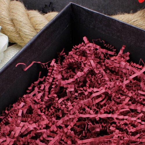 Zigzag Kırpık Kağıt Bordo - Kare Dekor (1)