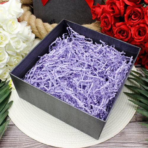 Zigzag Kırpık Kağıt Lila - Kare Dekor