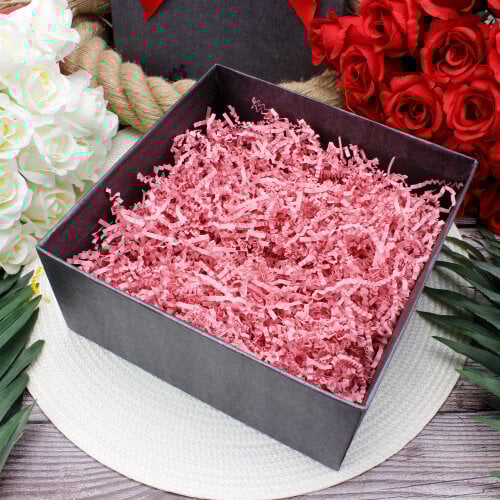 Zigzag Kırpık Kağıt Pembe - Kare Dekor