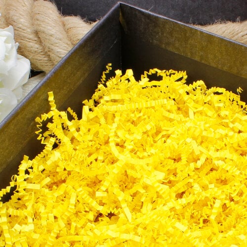 Zigzag Kırpık Kağıt Sarı - Kare Dekor (1)