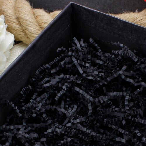 Zigzag Kırpık Kağıt Siyah - Kare Dekor (1)