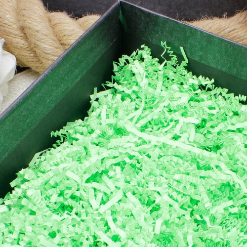 Zigzag Kırpık Kağıt Yeşil - Kare Dekor (1)